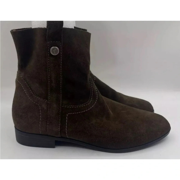 Frye and‎ Co. Sarah Shortie Brown Suede Ankle Boots Booties Womens Size 7 (27) - Picture 1 of 8